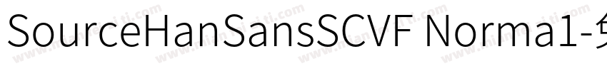 SourceHanSansSCVF Norma1字体转换